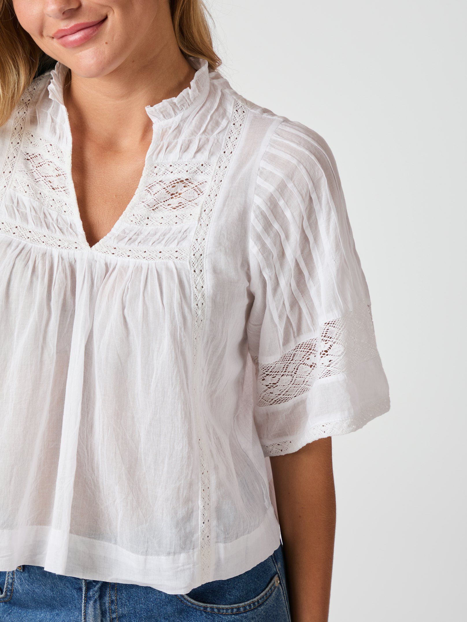 Neo Noir Siama S Voile Blouse White