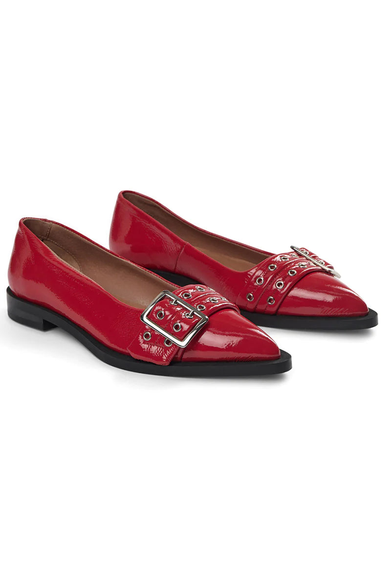 Pavement Saso Low Red Patent