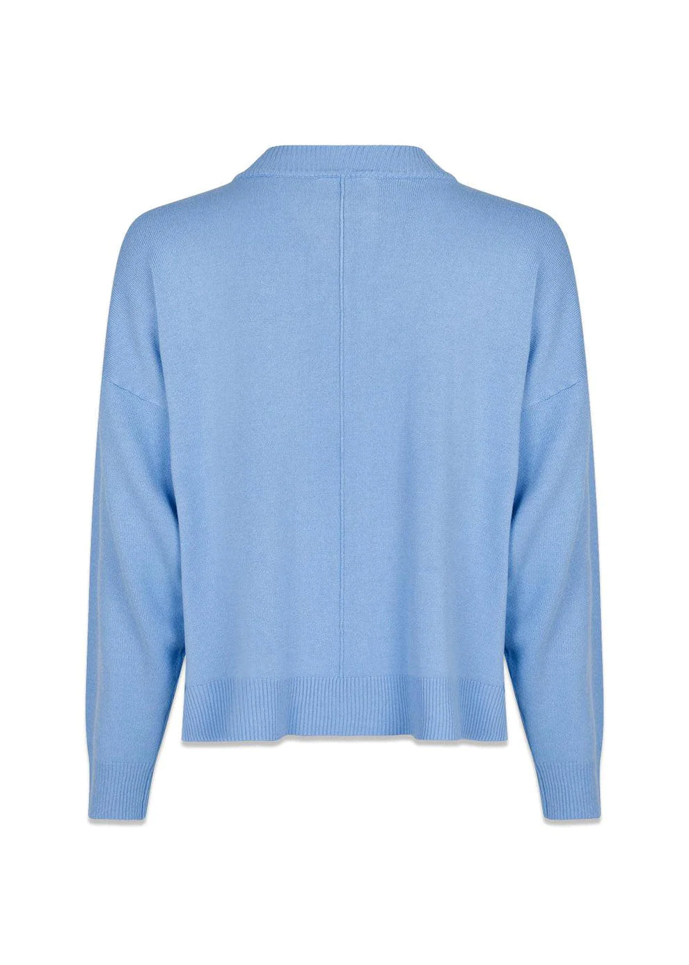 Neo Noir Binni Solid Knit Blouse Sky Blue