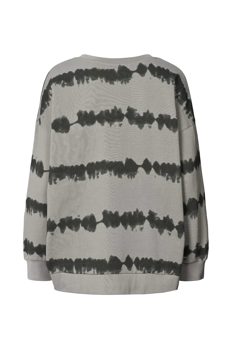 Rabens Saloner Vista Print Sweatshirt Natalia Grey Combo