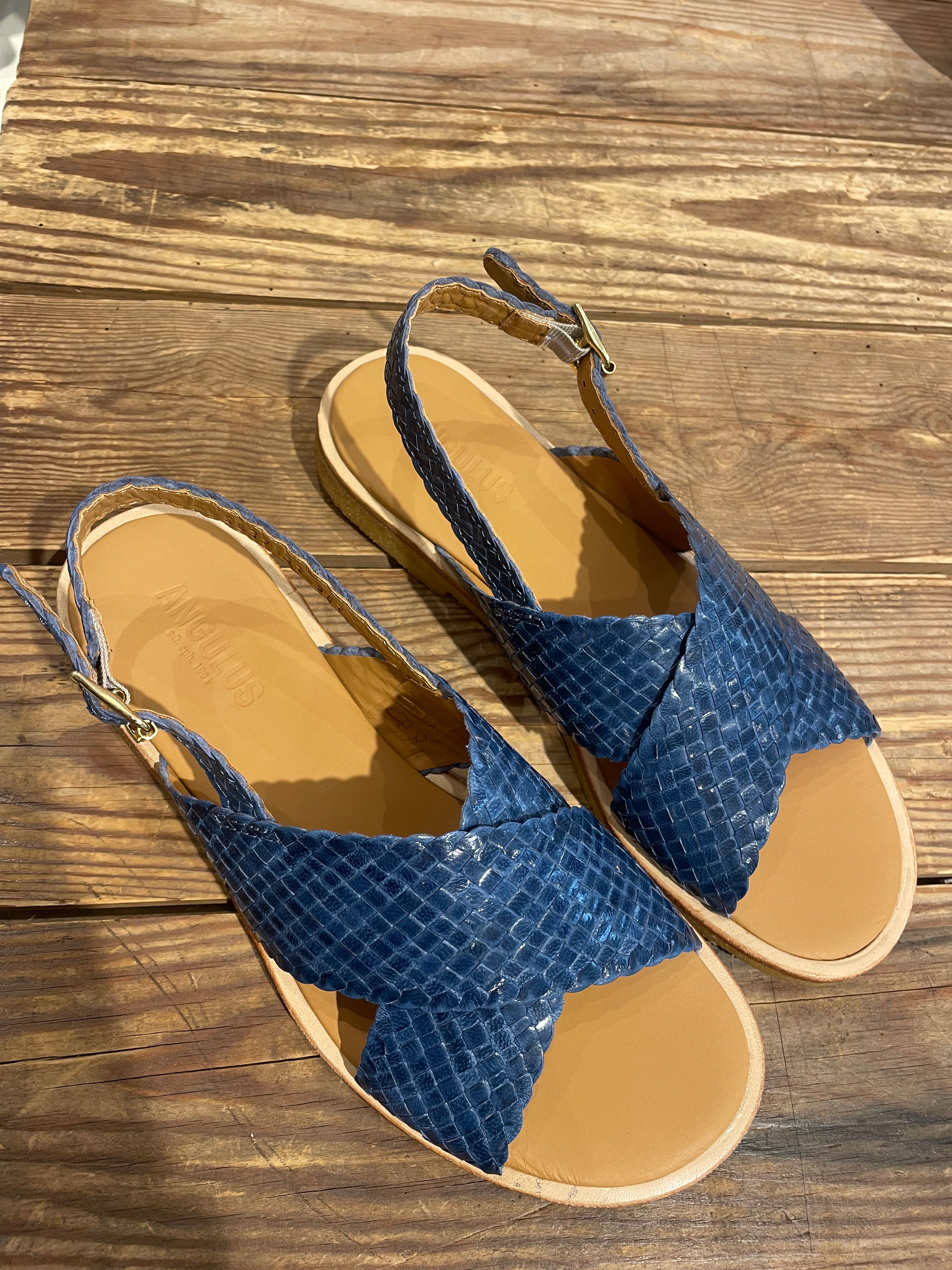 Angulus Sandal Blue Braid