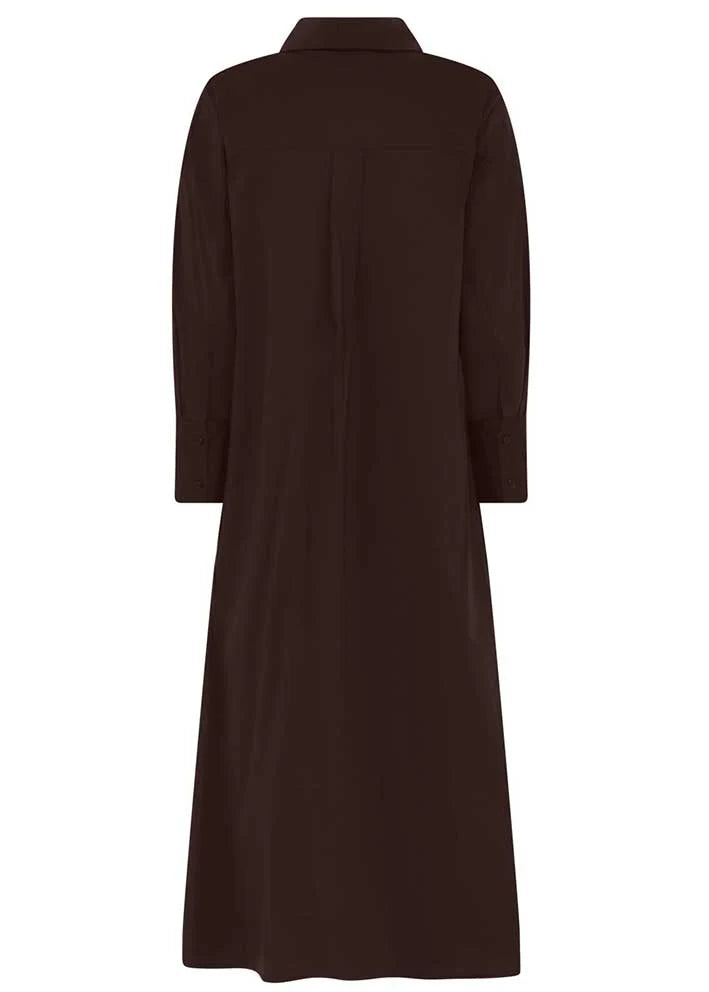 La Rouge Kamilla Shirt Dress Dark Brown