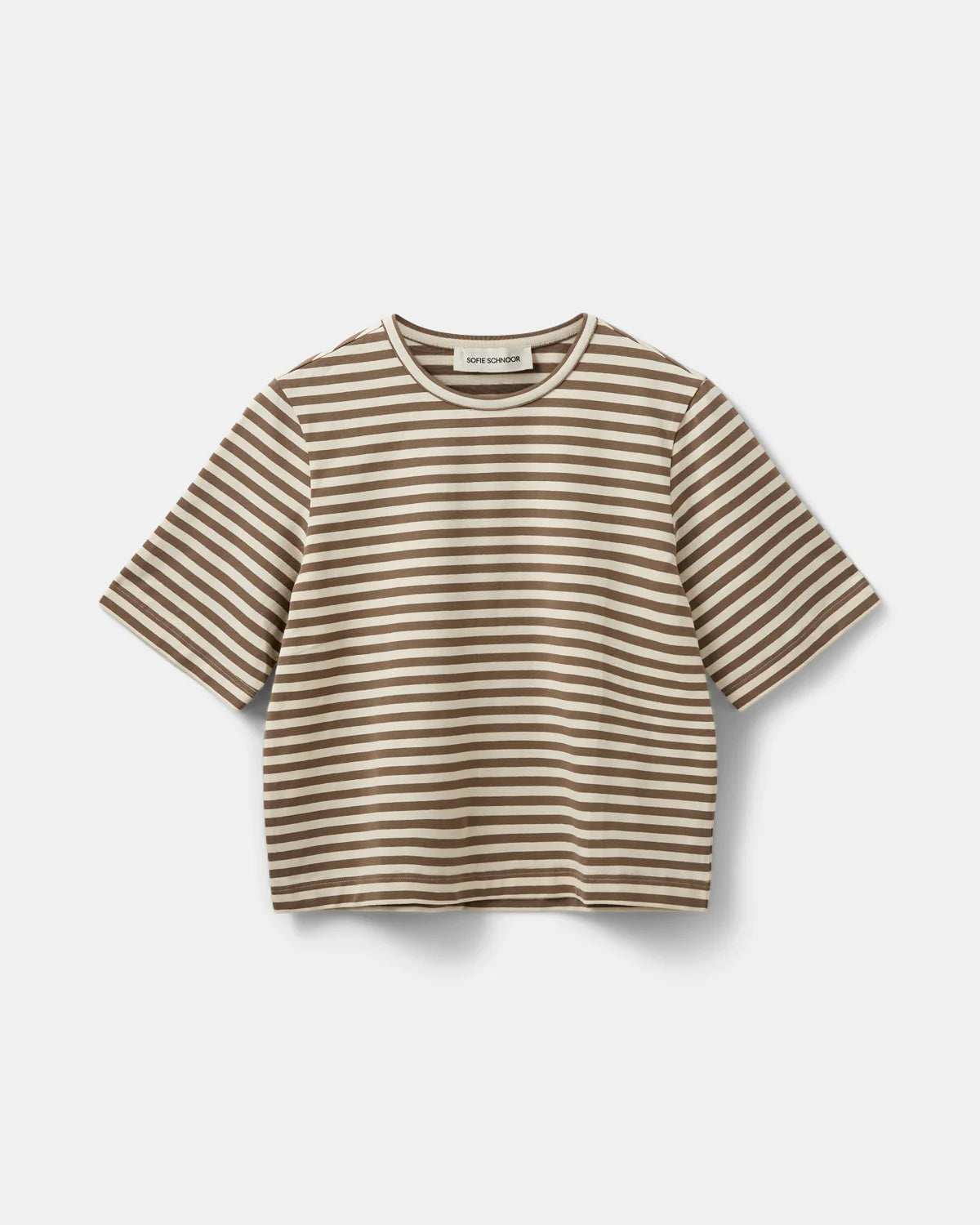 Sofie Schnoor T-shirt Light Brown Striped