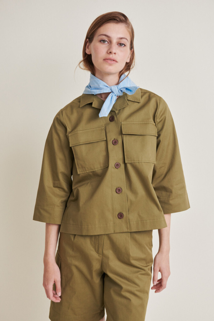 Basic Apparel NT Viona Shirt Jacket Martini Olive