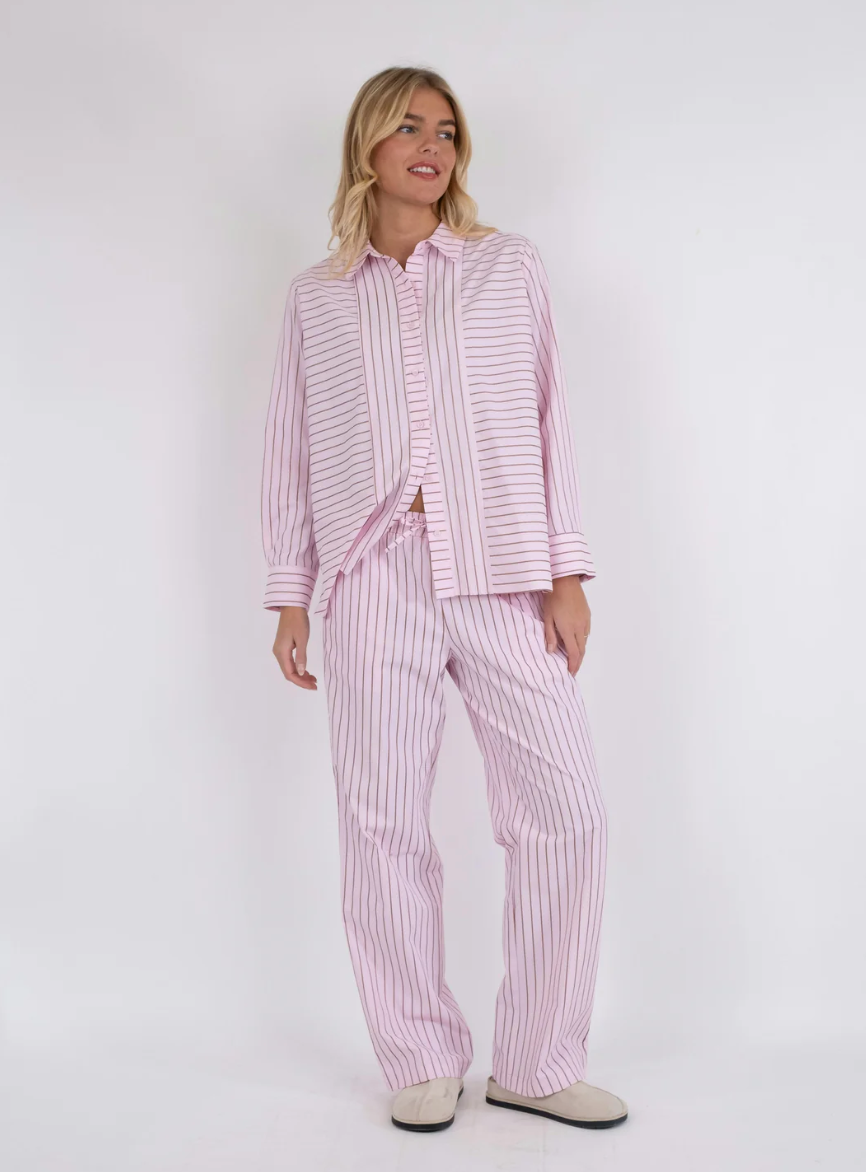 Neo Noir Sonar Multi Stripe Pants Light Pink