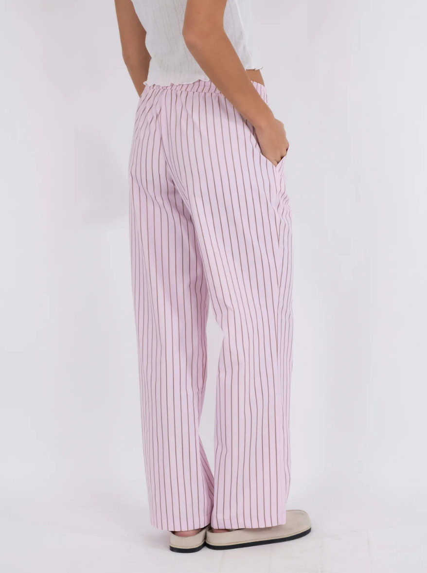 Neo Noir Sonar Multi Stripe Pants Light Pink