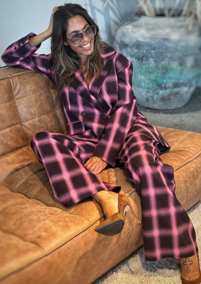 Gossia Jo-JoGO Pants Bourgogne Pink Checks
