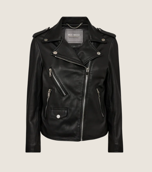 Mos Mosh MMMitchel Mol Leather Jacket Black