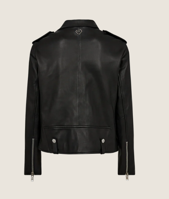 Mos Mosh MMMitchel Mol Leather Jacket Black