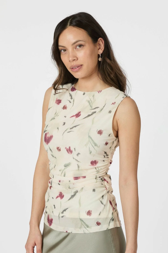 Neo Noir Liblana Artist Mesh Top Creme