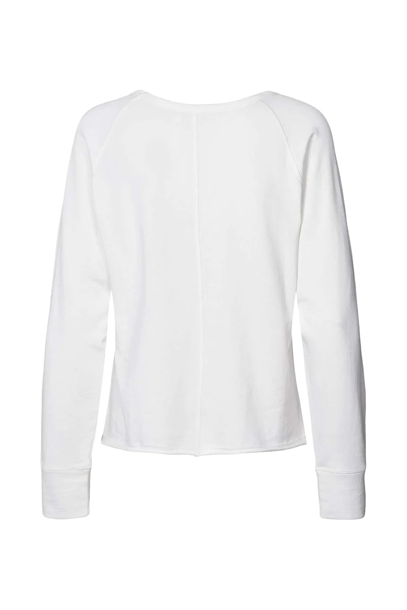 Rabens Saloner Light Stretch Long Sleeve Top Nemi White