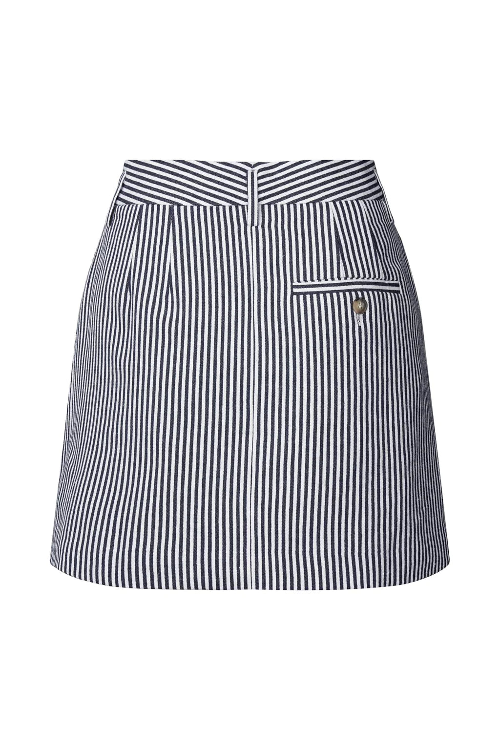 Rabens Saloner Easy Tailoring Short Skirt Hollie Blue Stripe