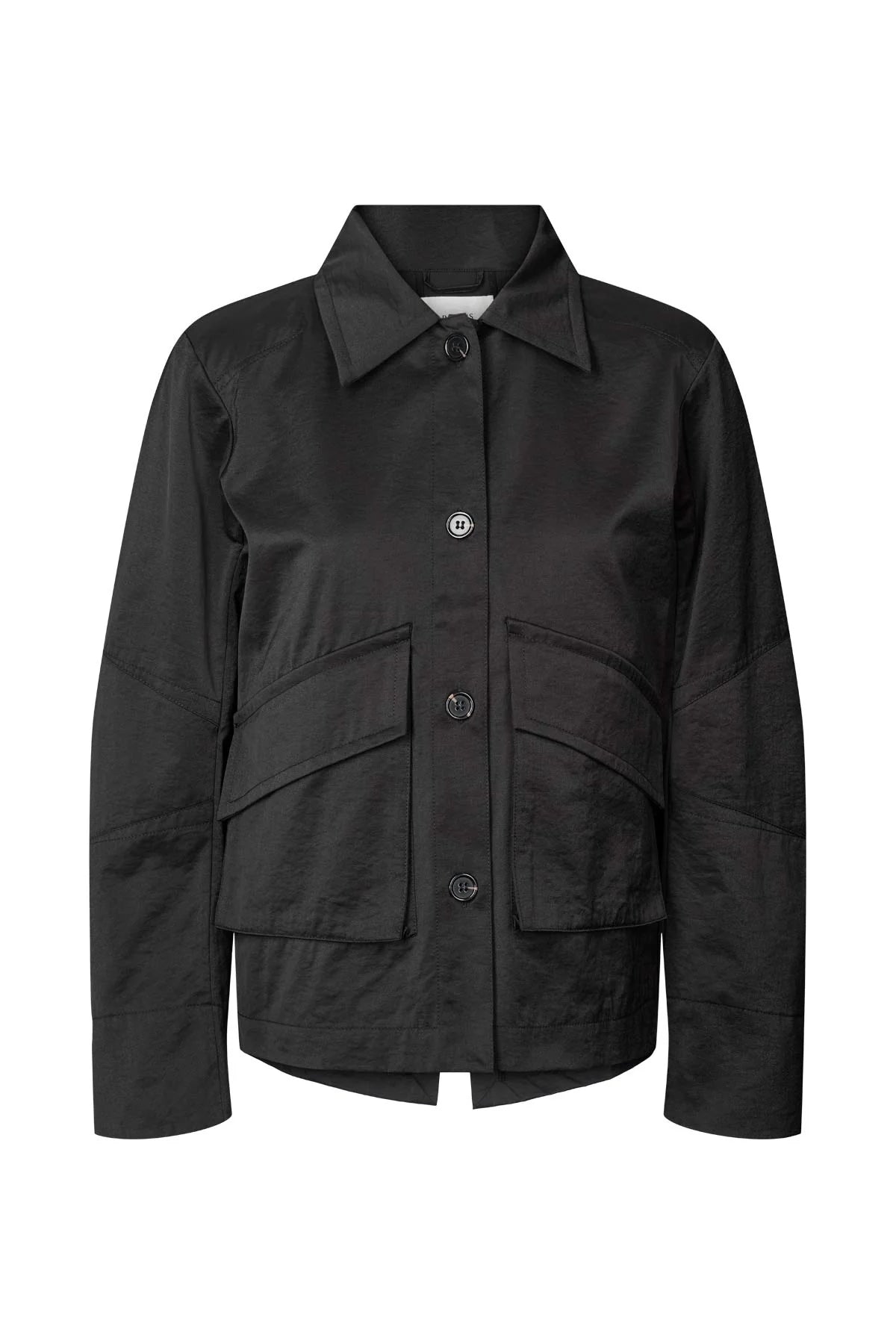 Rabens Saloner Charmaine Cotton Fusion Jacket Pirate Black