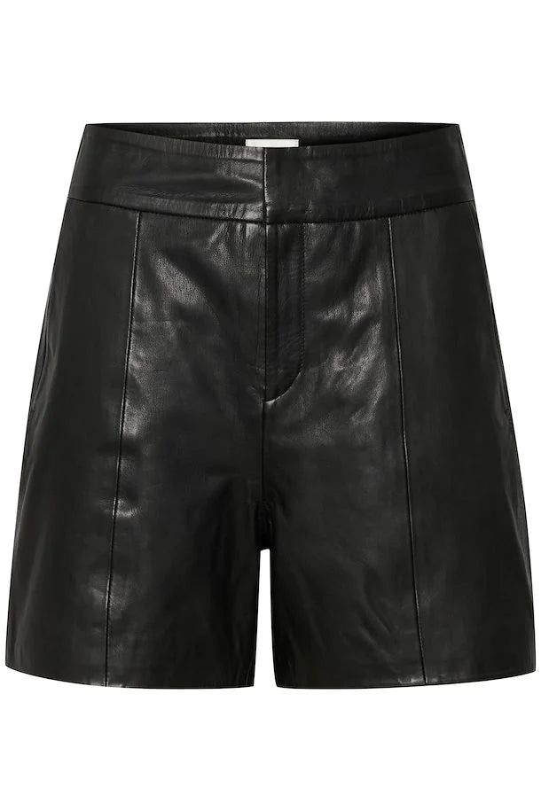 My Essential Wardrobe 12 The Leather Shorts 10703633 Black