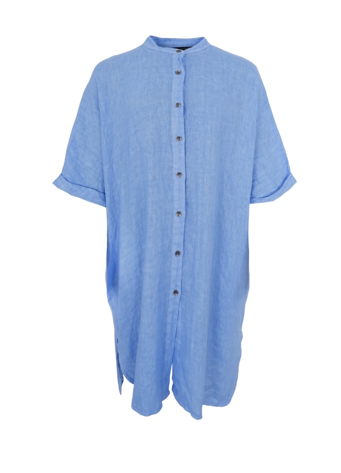 Black Colour Bcmelina Linen Tunic 40574 Sky Blue