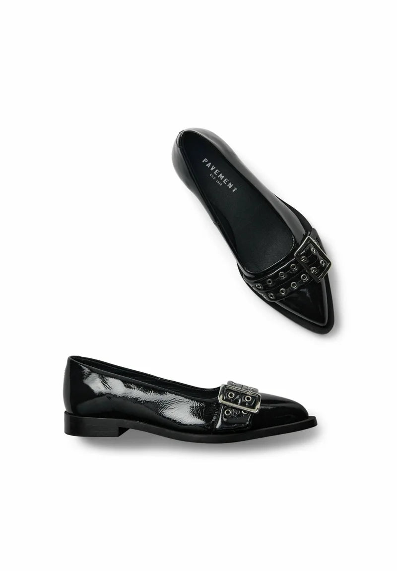 Pavement Saso Low Black Patent