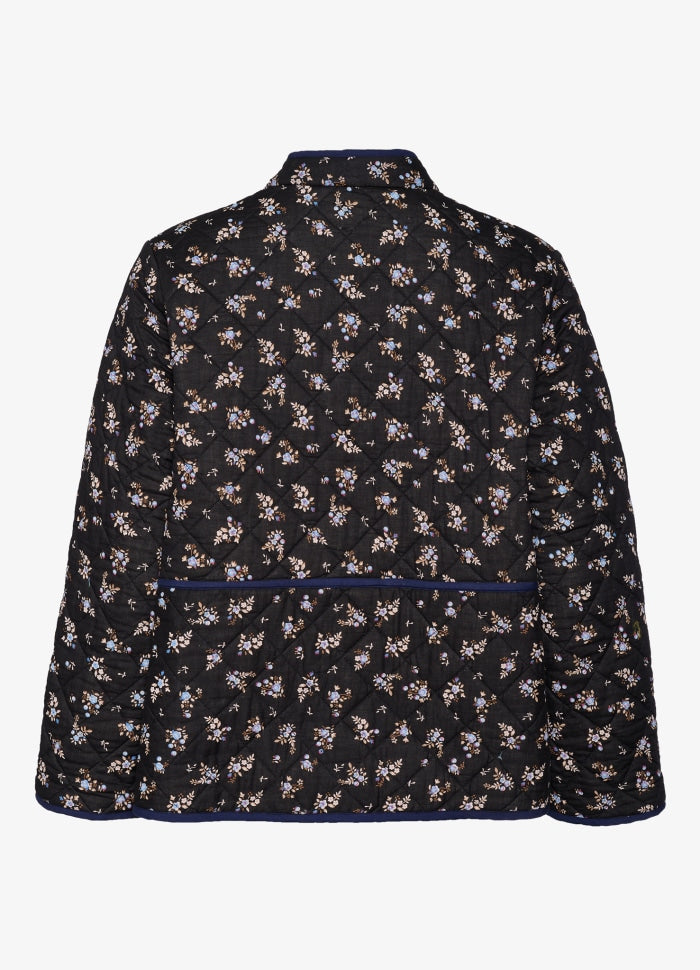 Sissel Edelbo Adriane Quilted Cotton Jacket Floral Black