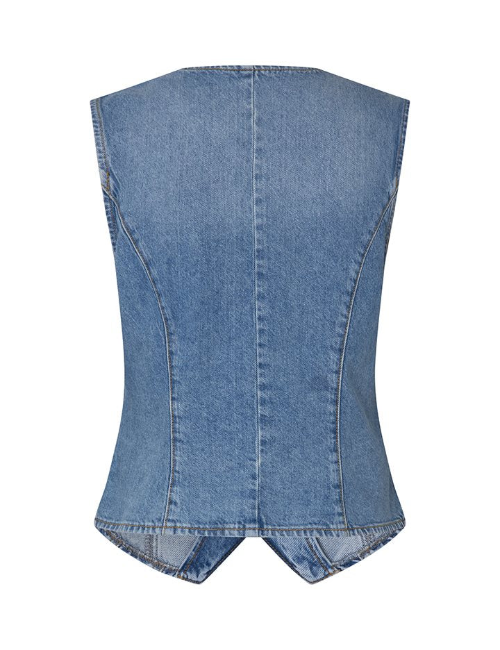 MbyM MAYAFABP74 Flanas-M Vest 58929616 Light Vintage Wash