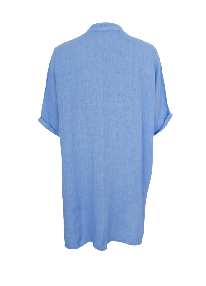 Black Colour Bcmelina Linen Tunic 40574 Sky Blue