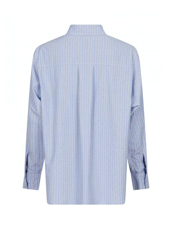 Neo Noir Dalma Stripe Stone Shirt Blue