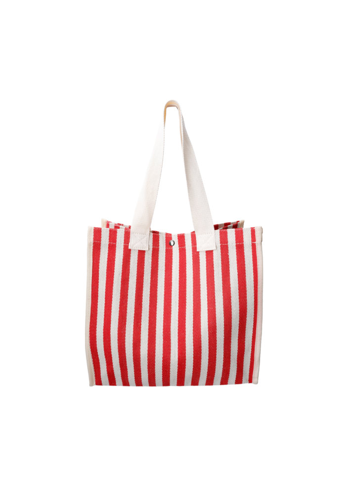 Black Colour BCPiper Totebag Red Stripe