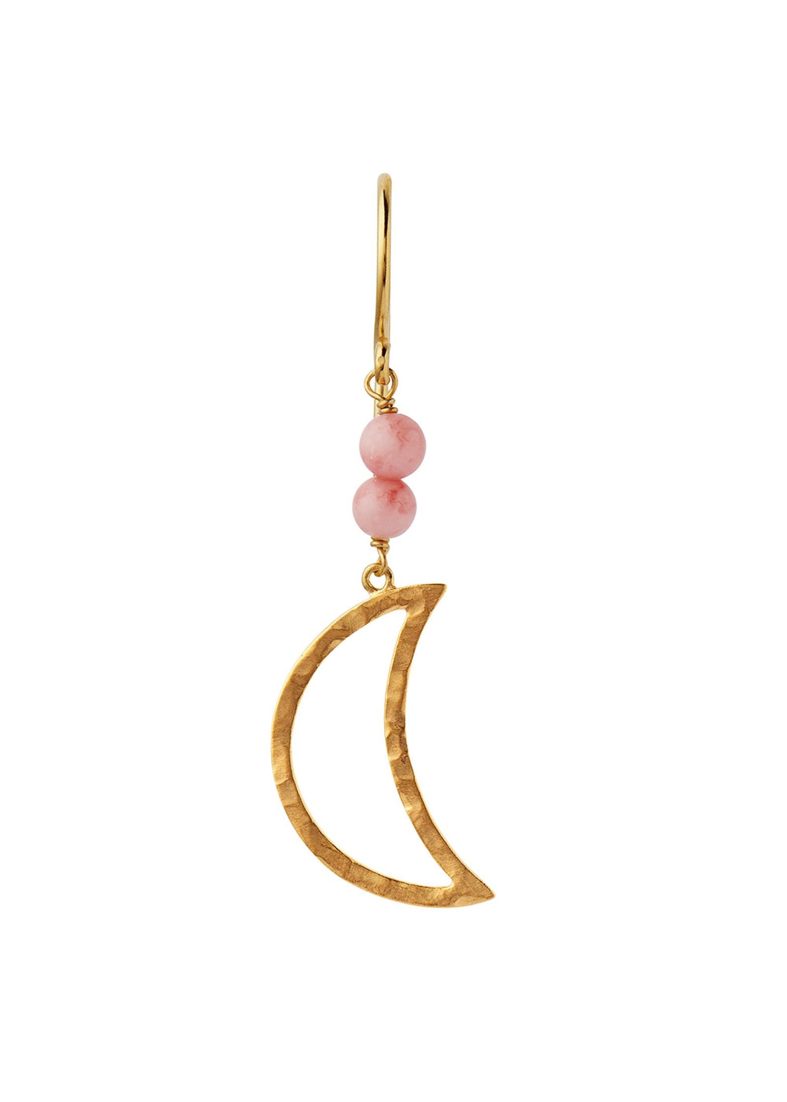 Stina A 1342-02-S Bella Moon Earring With Coral Gold