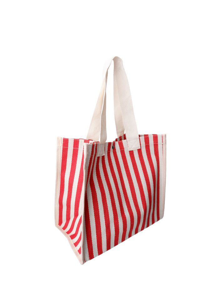 Black Colour BCPiper Totebag Red Stripe