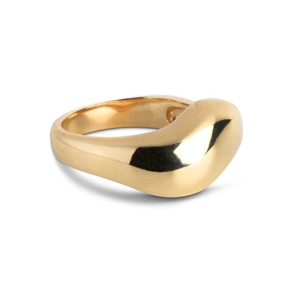 Enamel Ring Agnete Large Gold