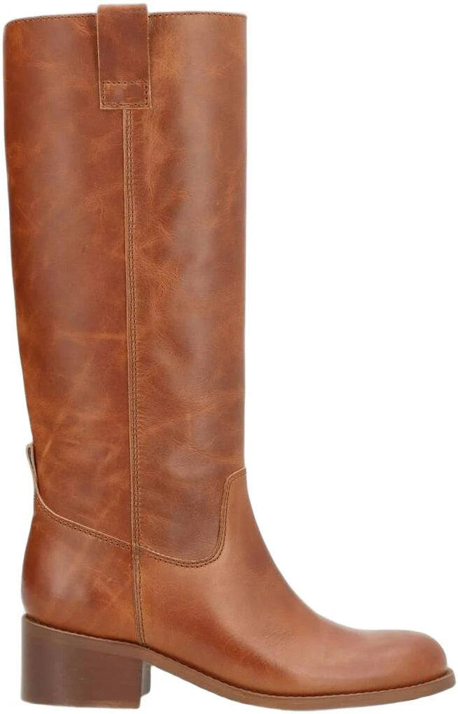 Phenumb Martina Long Leather Cognac