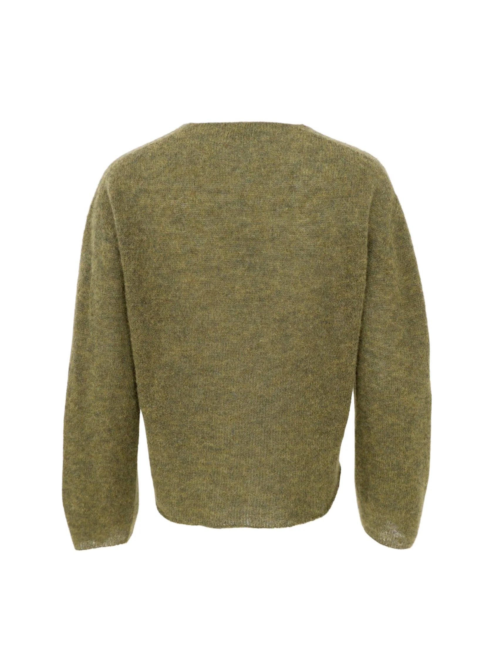 Black Colour BCDell LS V-Neck Jumper 1280 Dk. Lime
