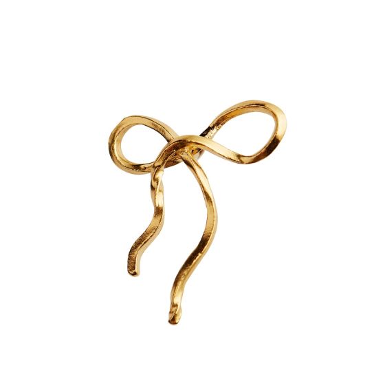 Stine A Flow Bow Earring Gold Single