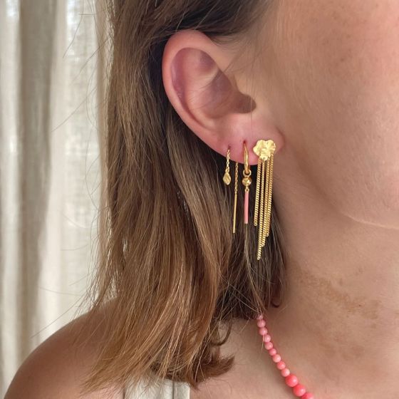 Stine A Shell Reflections Earring With Chains Gold