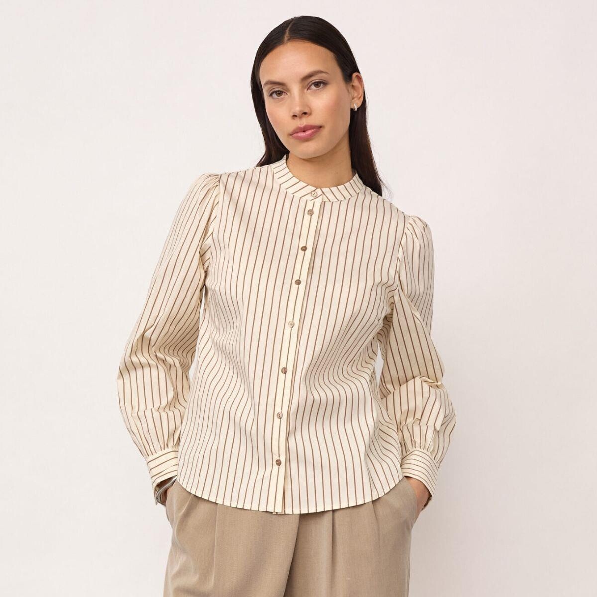 Co'Couture SigridCC Stripe shirt 500198 Bone