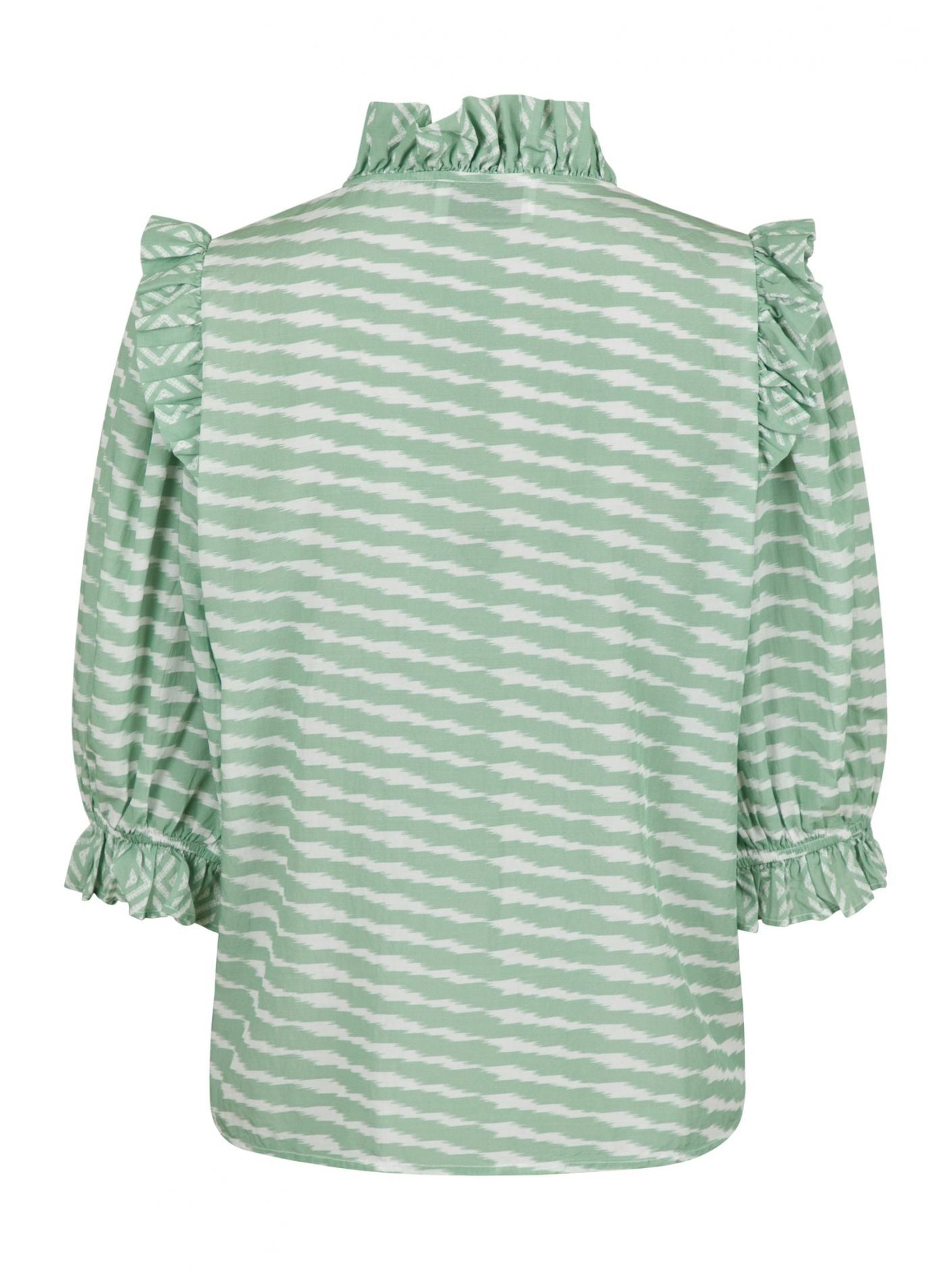 Neo noir Chacha Graphic Blouse Dusty Green