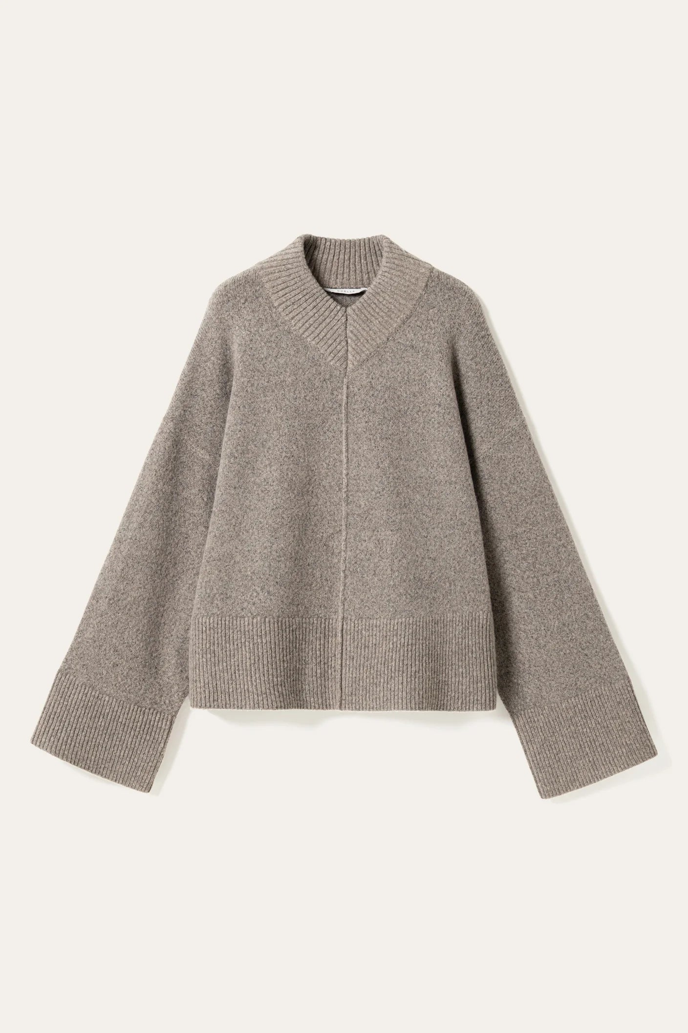 Noella N-Maidie Knit Dark Sand Melange