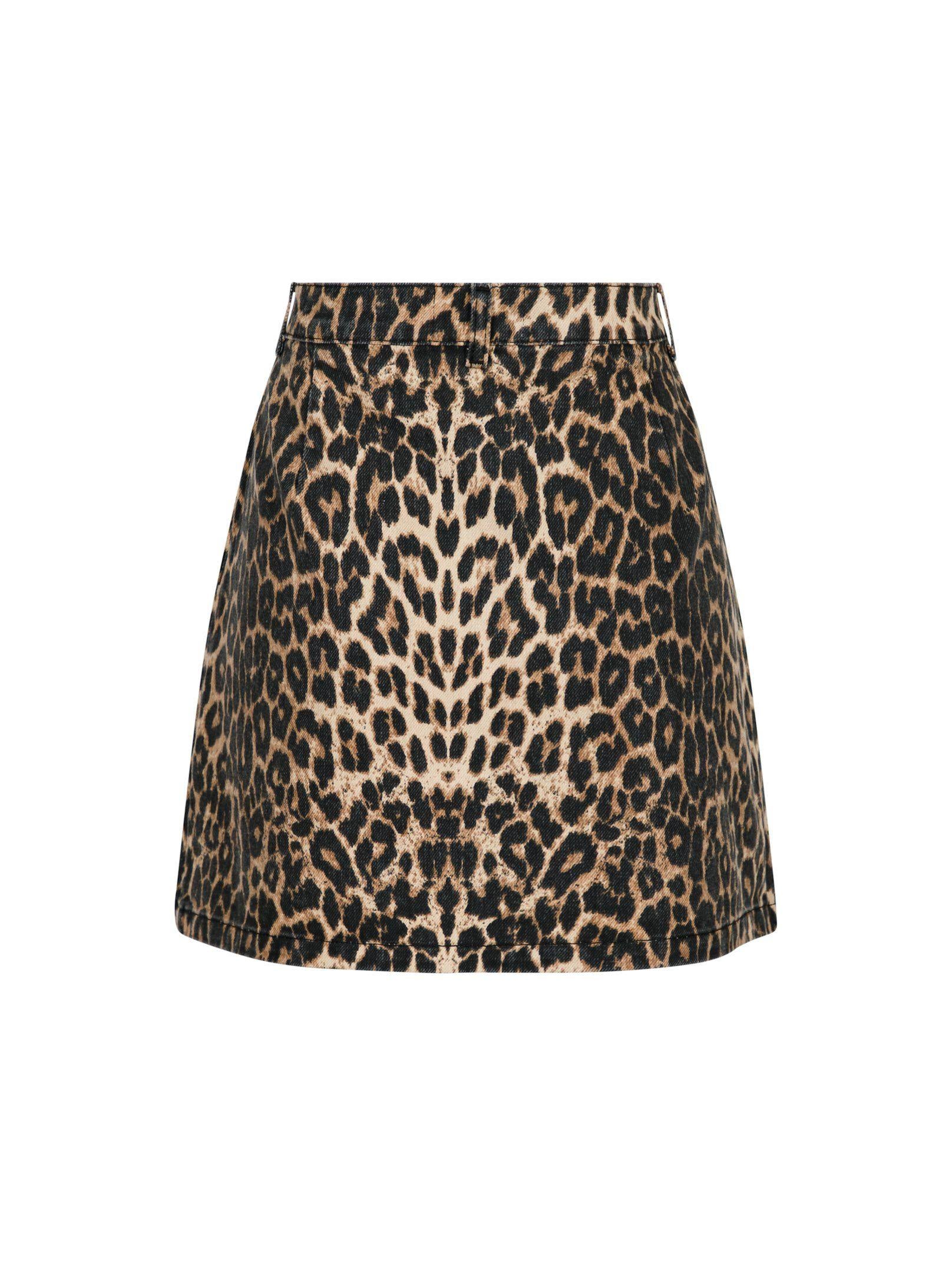 Neo Noir Kendra Leopard Skirt leopard