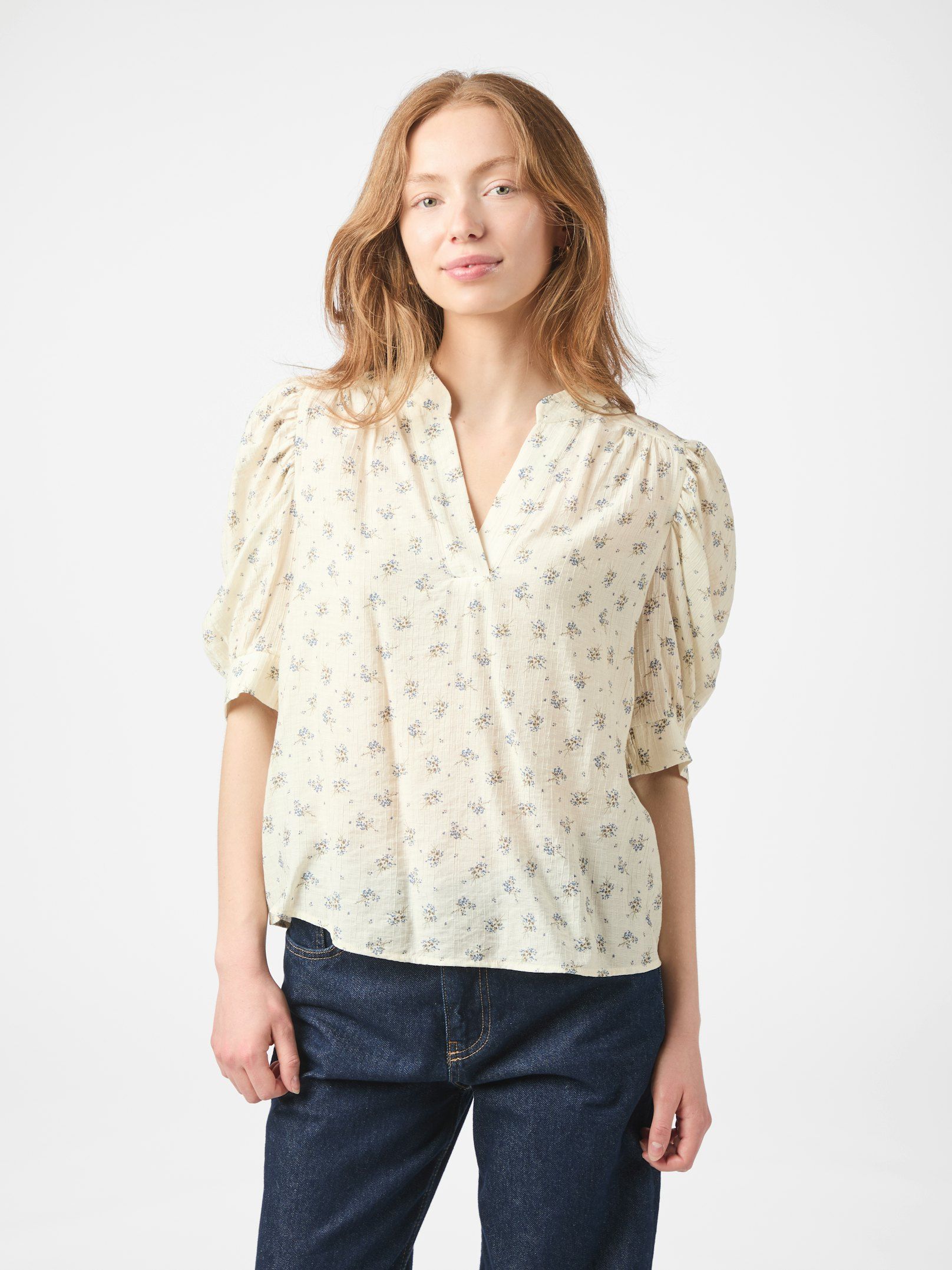 Neo Noir Roella Soft Fleur Blouse 166353 Creme