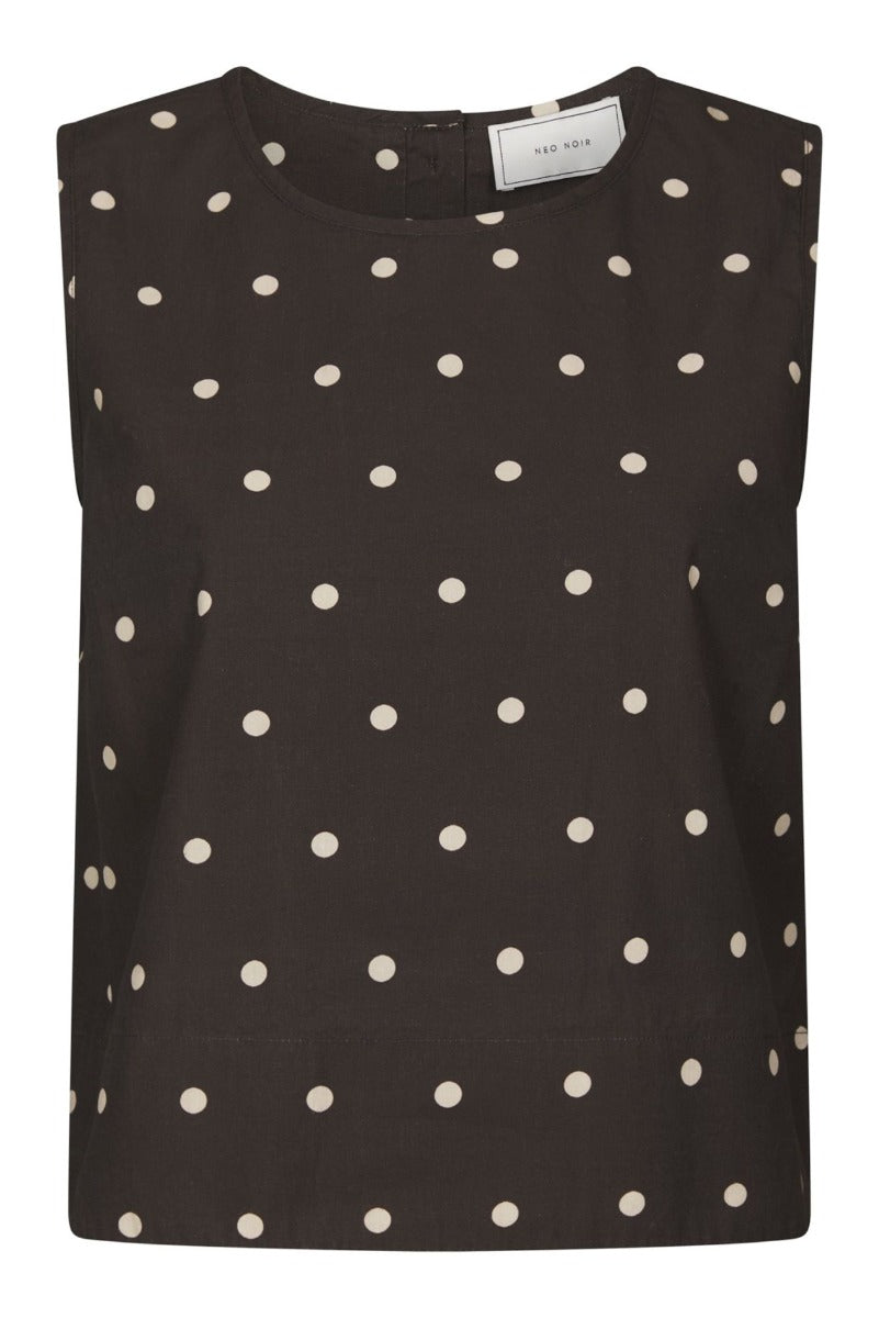 Neo Noir Poly Dot Top Dark Brown