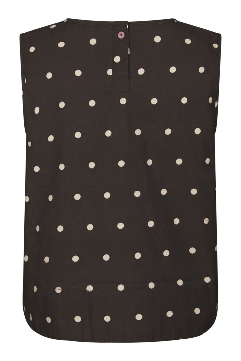Neo Noir Poly Dot Top Dark Brown