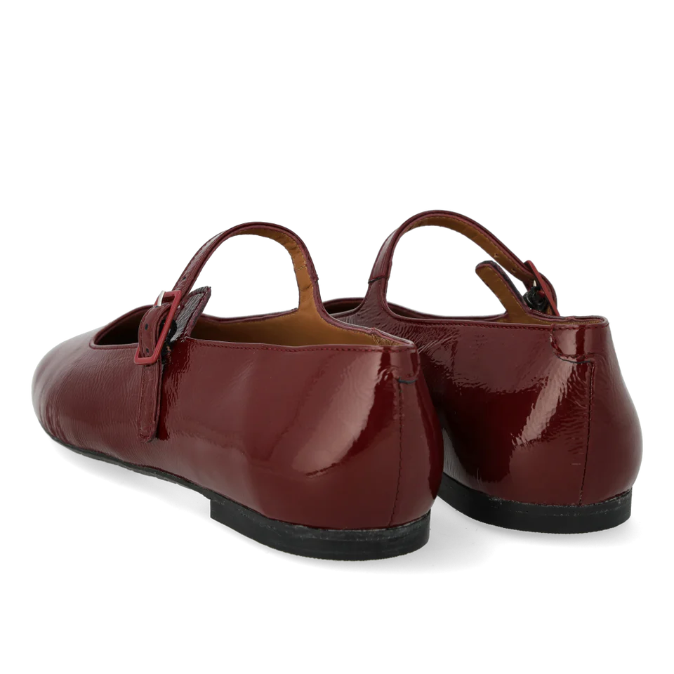 Angulus Mary Jane Ballerina Med Moderat Firkantet Snude 1702-102 Berry