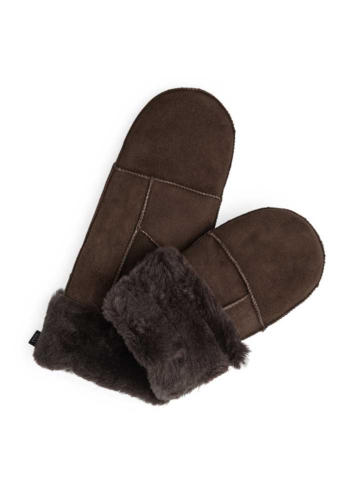 Markberg BellaMBG Sheepskin Mitten Dark Brown
