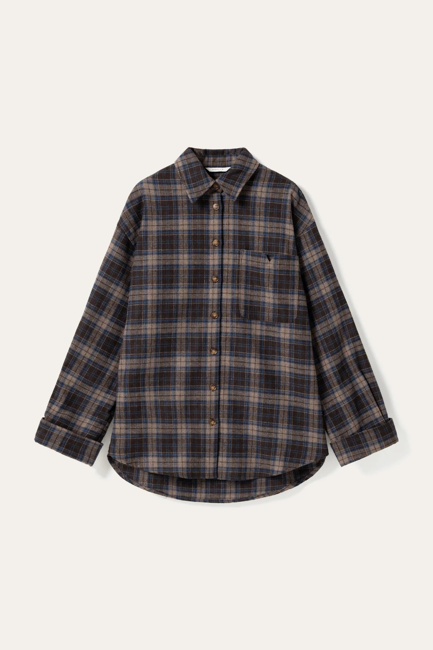 Noella N-Marlon Shirt Brown Blue Check