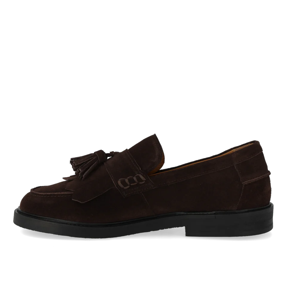 Angulus Rummelig Loafer Med Frynser Og Kvastdetalje 1721-101 Dark Brown