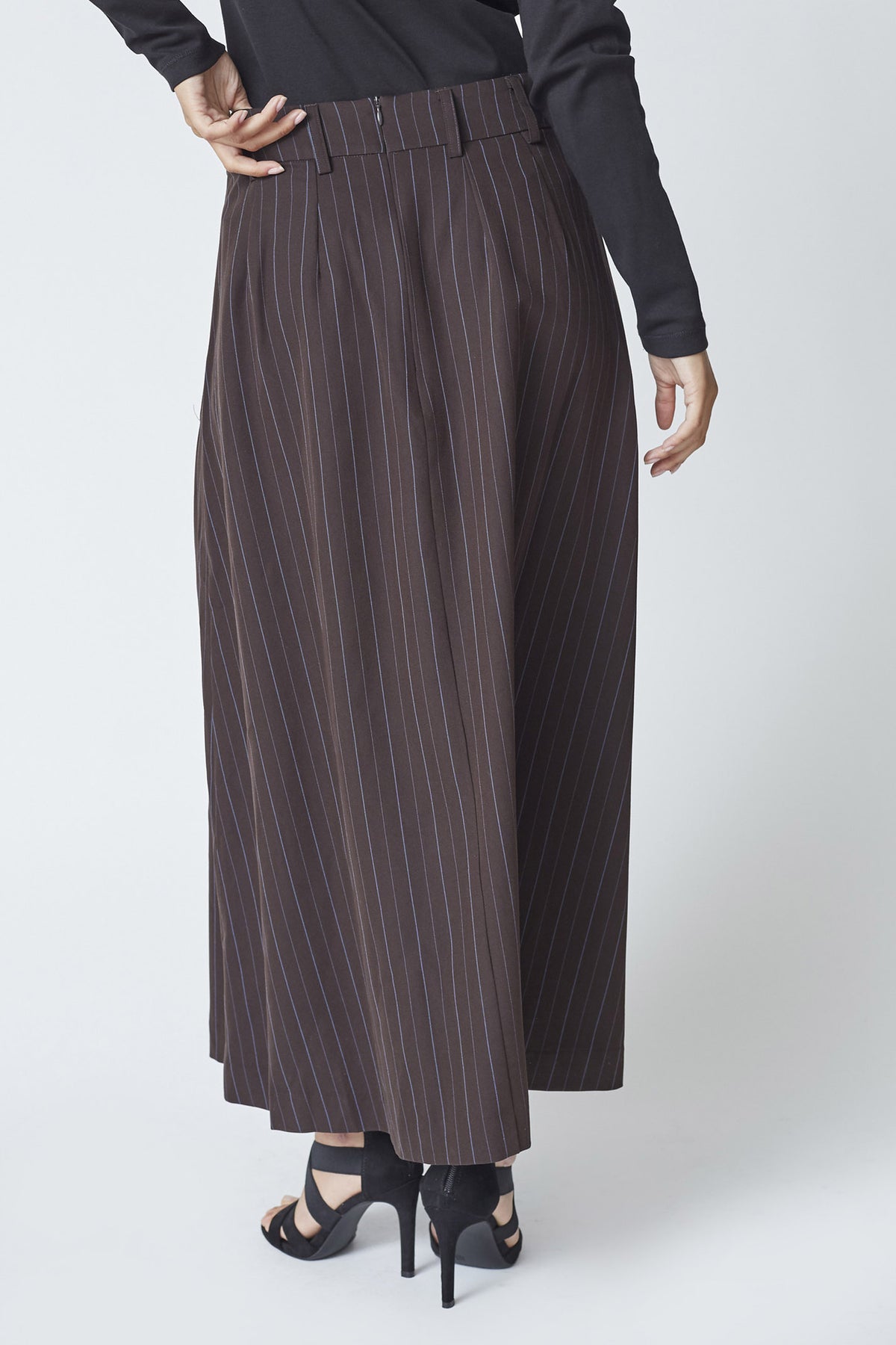 Co'Couture AnyaCC Trinny Pleat Skirt Dark Brown