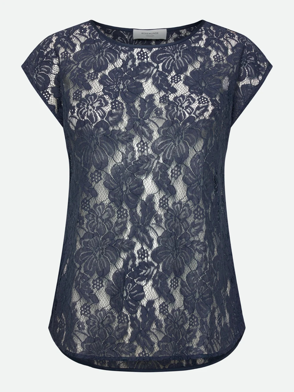 Rosemunde RWAlice Lace SS Blouse Navy