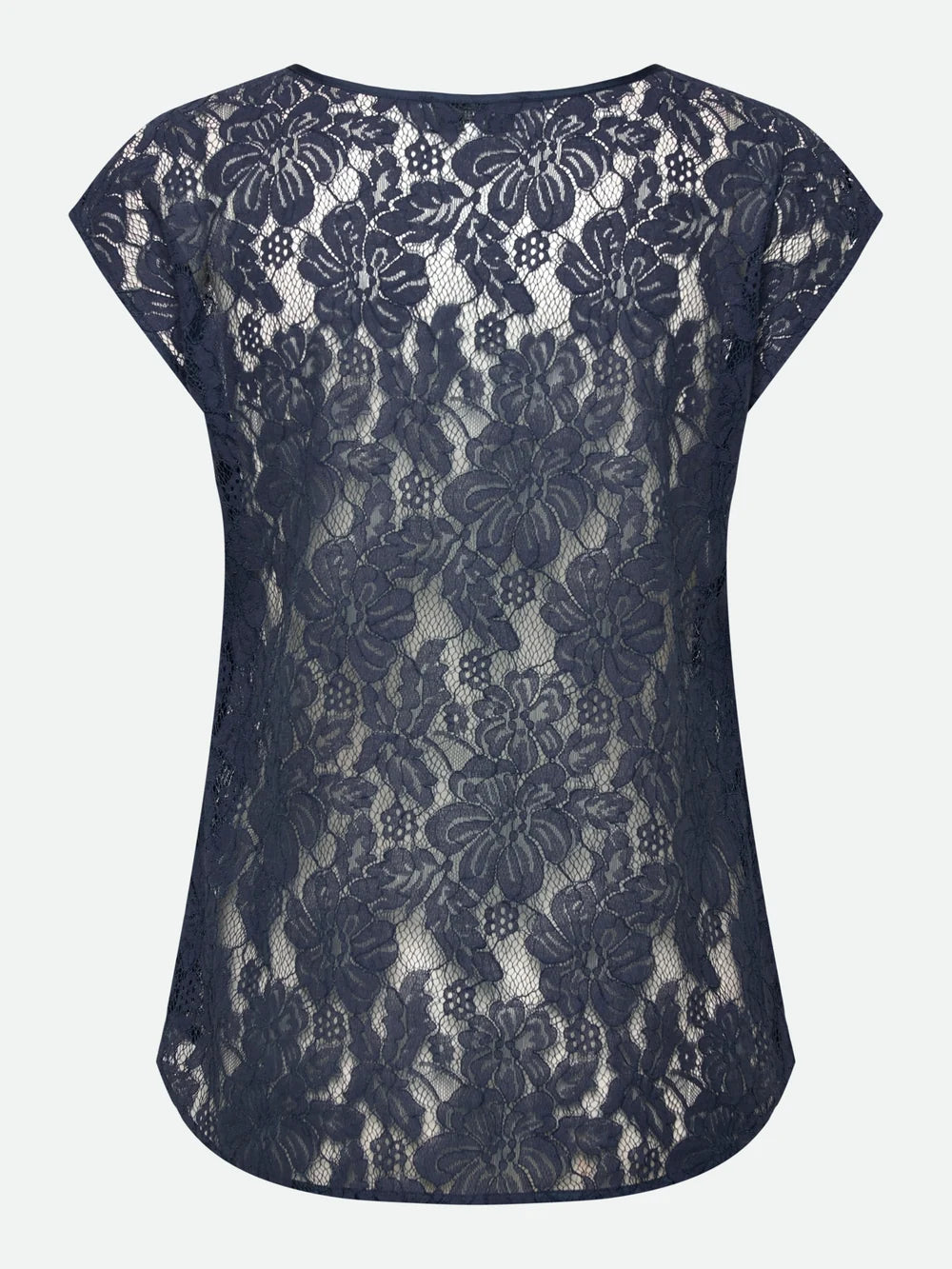 Rosemunde RWAlice Lace SS Blouse Navy