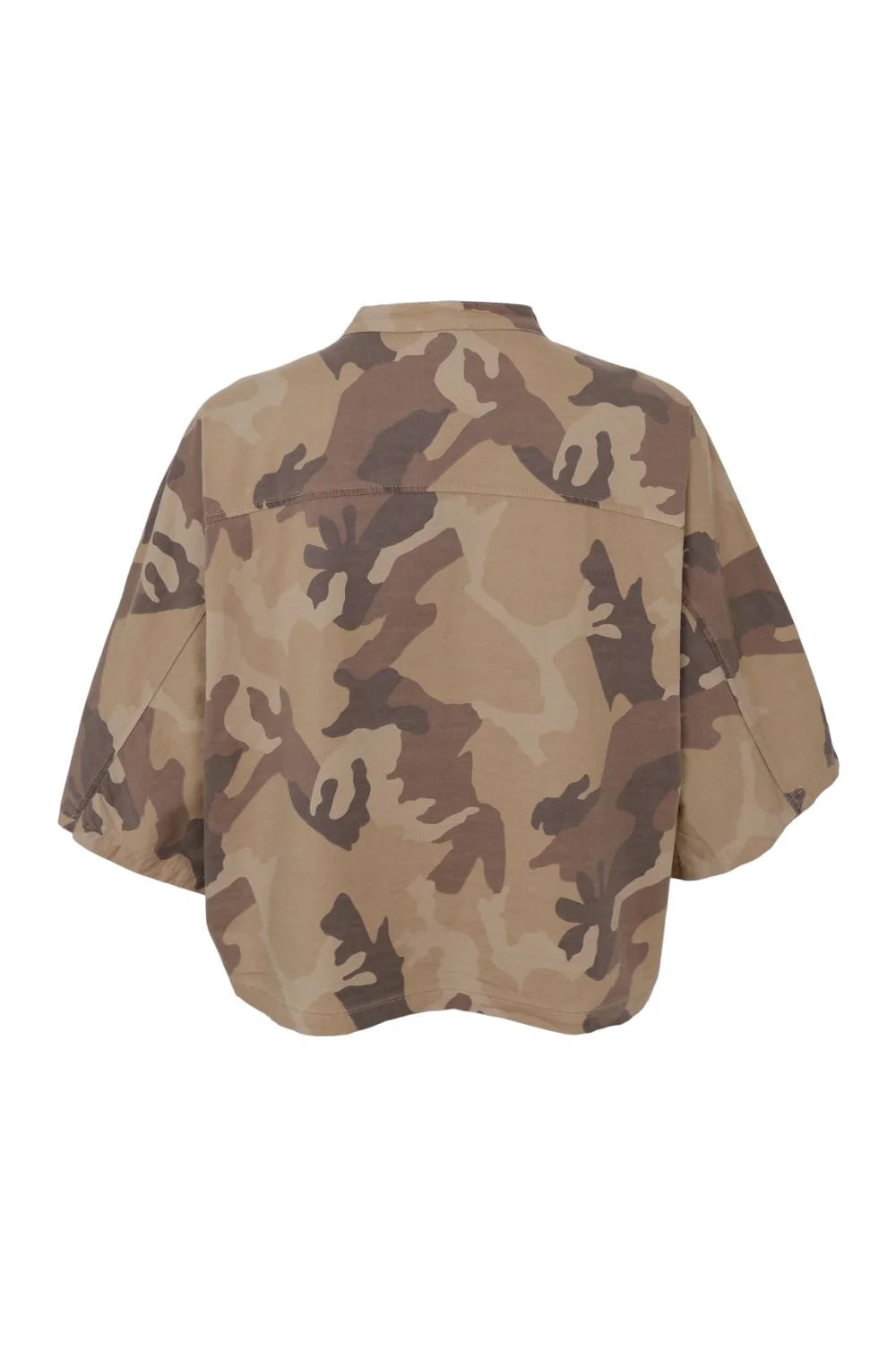 Black Colour BC Ally Loose Shirt 41145 Brown Camoflage