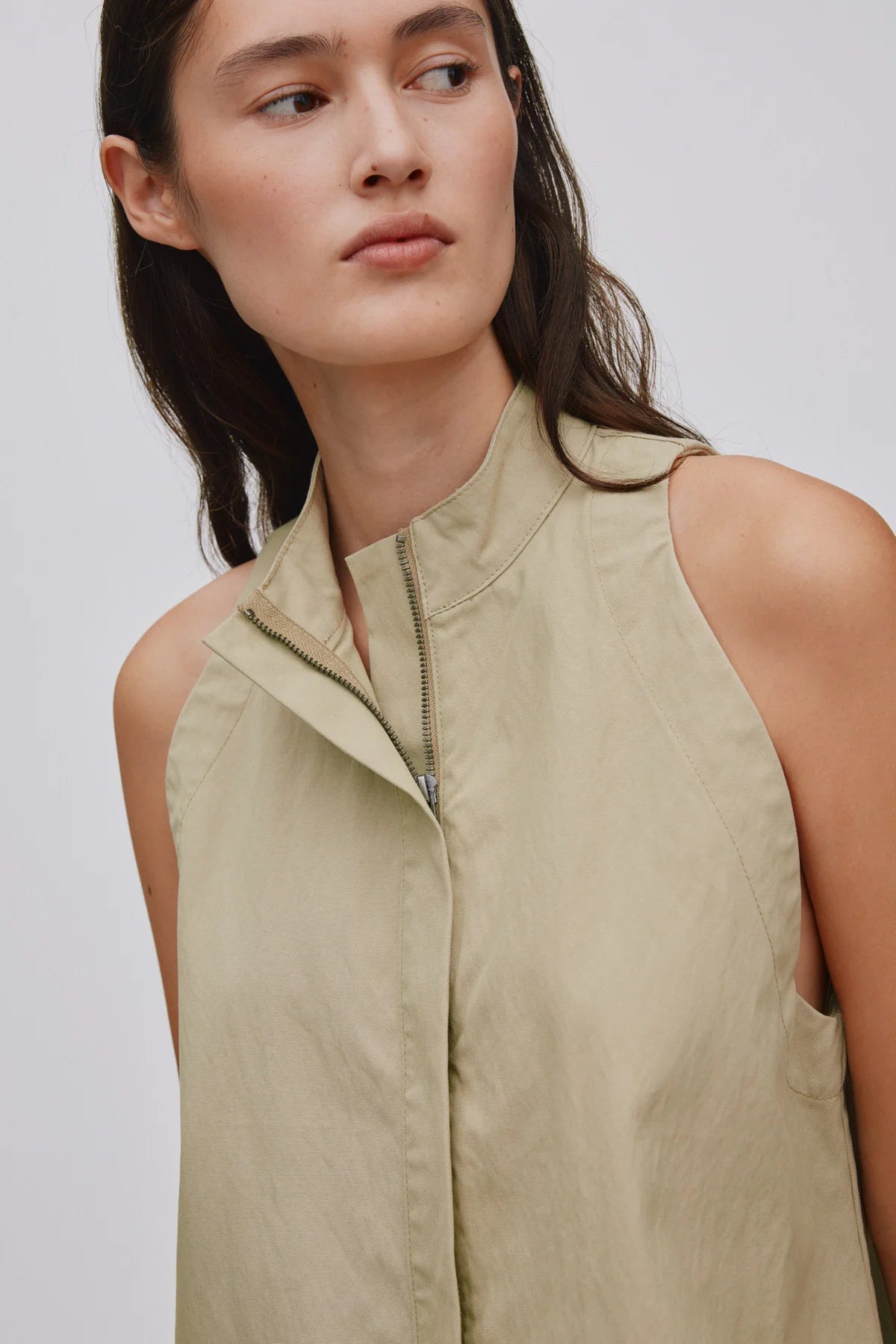 Rabens Saloner Kaley Utility Halter Top Sand