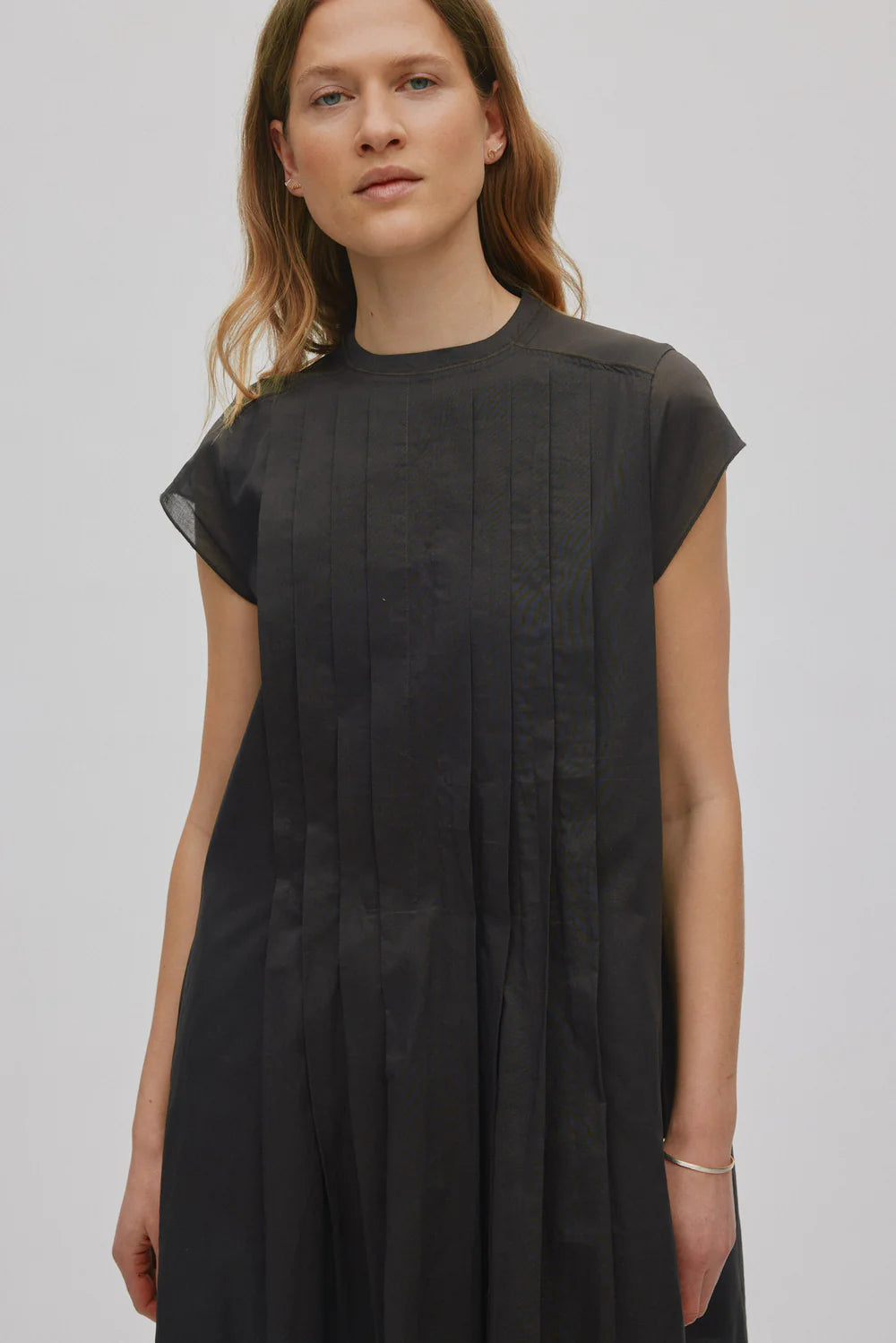 Rabens Saloner Taya Multi Layer Long Dress Liquorice
