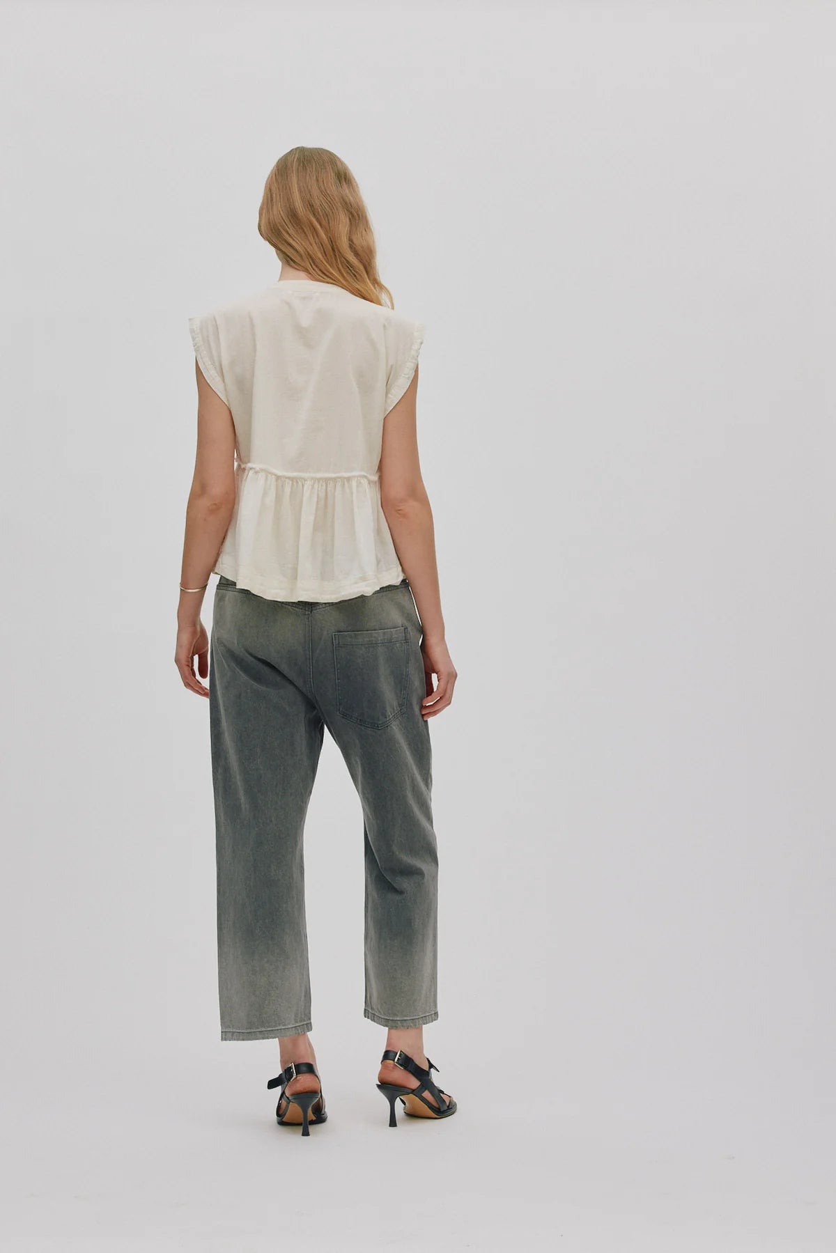 Rabens Saloner Deona Cotton Blouse Bone
